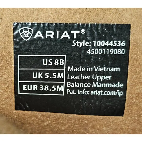 Ariat Women's Brown Leather Rambler Bomber Western Cowgirl Boots Size 8B 2819 - Picture 8 of 16